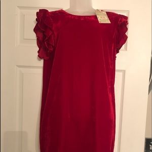 Chelsea & Violet size M NWT red velvet dress